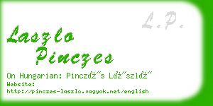 laszlo pinczes business card